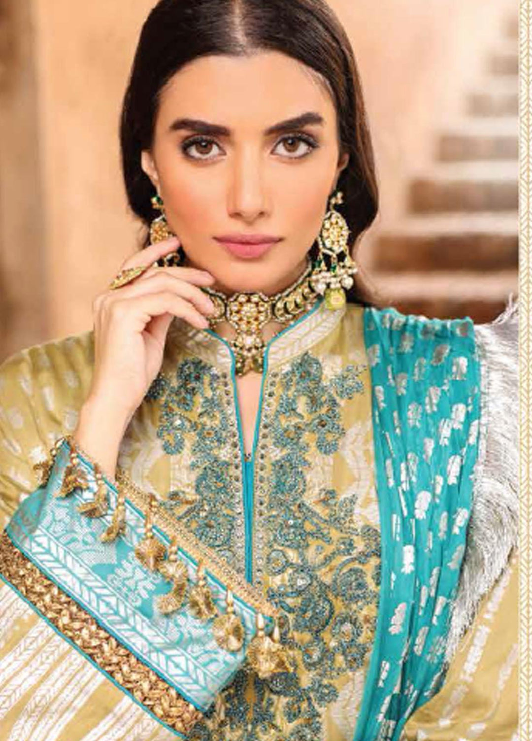 Al Karam Embroidered Cotton Satin Suits Unstitched 2 Piece AK21FW FC-W-27J-21-3 - Winter Collection