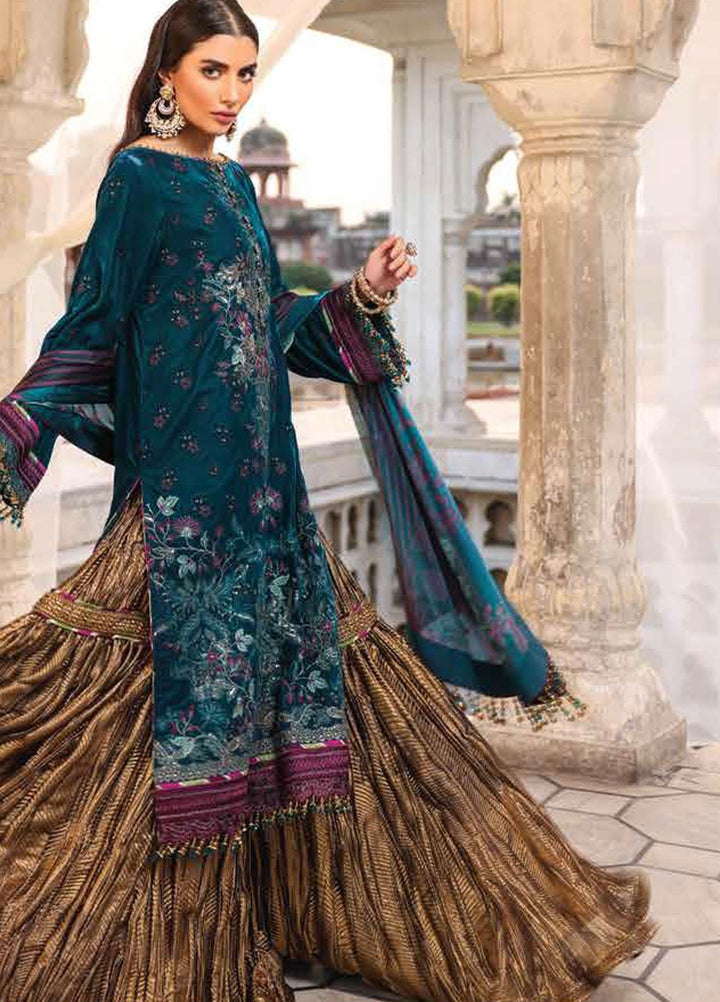 Al Karam Embroidered Velvet Suits Unstitched 2 Piece AK21FW FC-W-02A-21-3 - Winter Collection