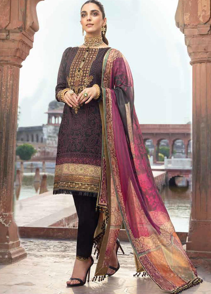 Al Karam Embroidered Cotton Silk Suits Unstitched 3 Piece AK21FW FC-W-20G-21-3 - Winter Collection