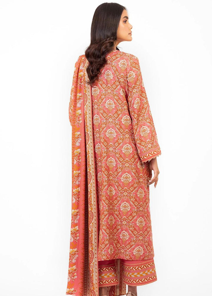 Al Karam Printed Viscose Suits Unstitched 2 Piece AK22FW FW-49.1-22-Pink - Festive Collection