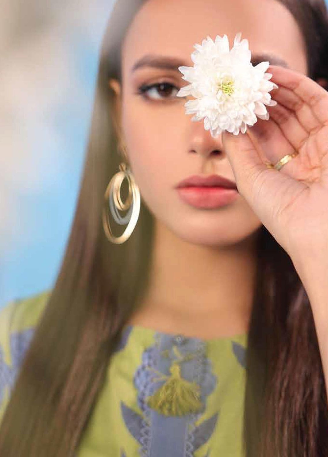 Al Karam Printed Lawn Suits Unstitched 2 Piece AK23SSL SS-51-23-Green - Summer Collection