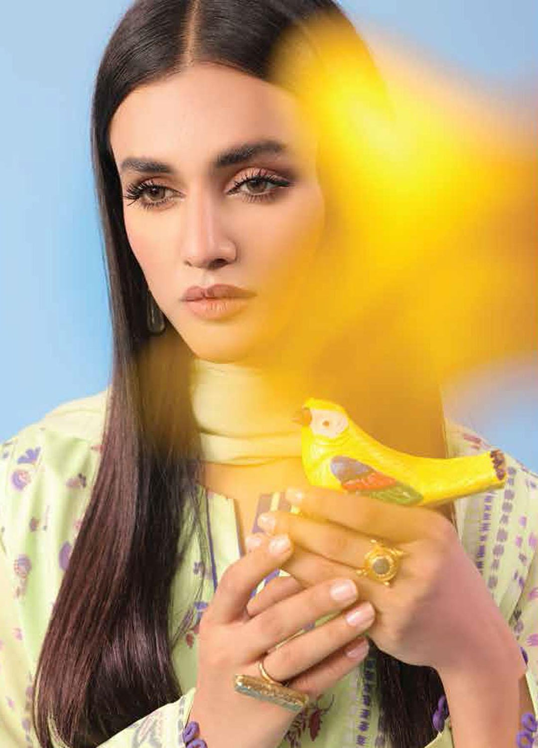 Al Karam Printed Lawn Suits Unstitched 2 Piece AK23SSL SS-57-23-Mint Green - Summer Collection