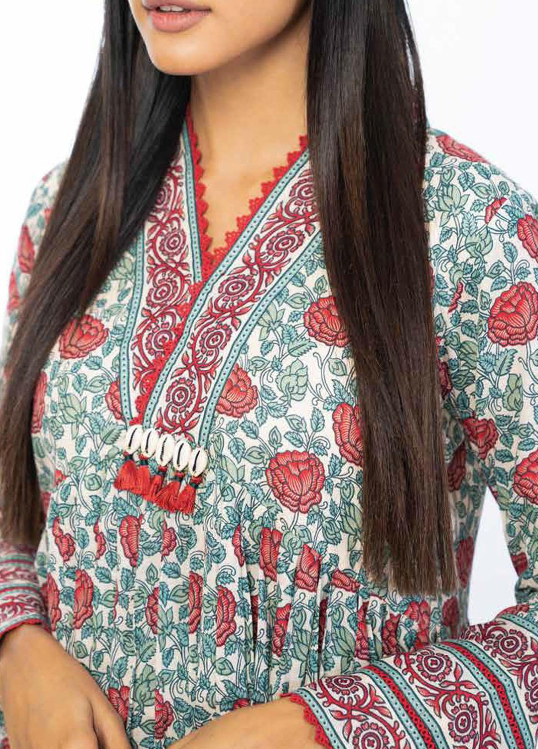 Al Karam Printed Lawn Suits Unstitched 2 Piece AK23SSL SS-51.1-23-Beige - Summer Collection