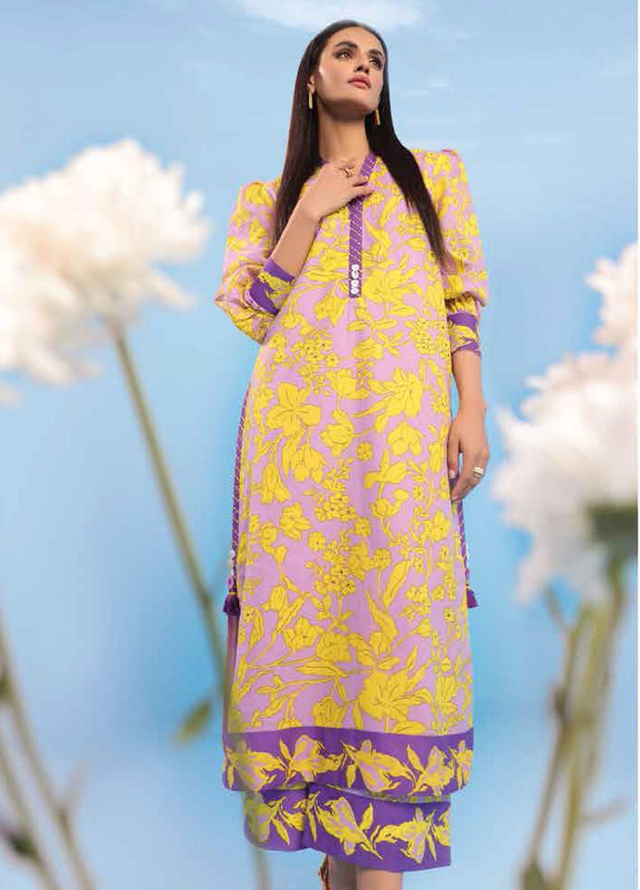 Al Karam Printed Lawn Suits Unstitched 2 Piece AK23SSL SS-58-23-Lilac - Summer Collection