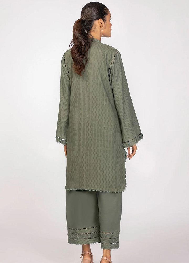 Al Karam Embroidered Dobby Suits Unstitched 2 Piece AK22-SS3 MS-36-22-Green - Winter Collection