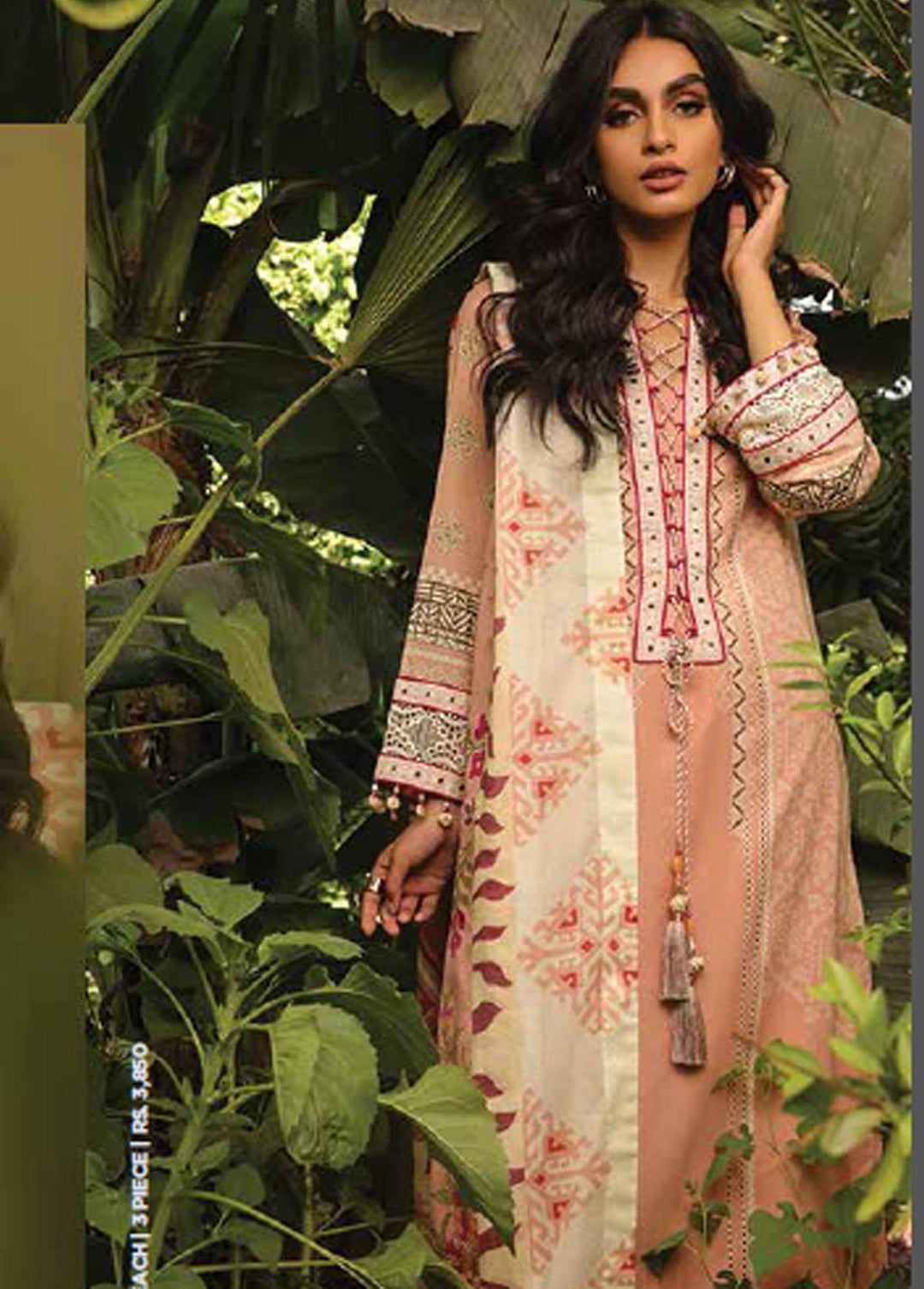 Al Karam  Lawn Suits Unstitched 3 Piece AK22-SS3 SS-23-22-3 Peach - Spring / Summer Collection