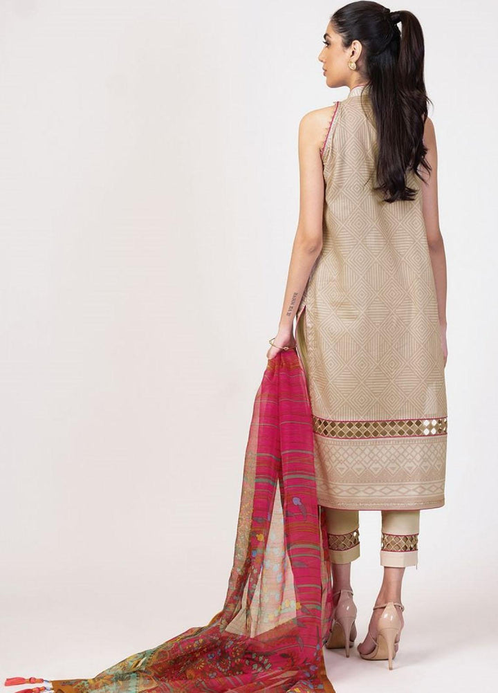 Al Karam Embroidered Lawn Suits Unstitched 3 Piece AK22S SS-02-22 Pink - Summer Collection