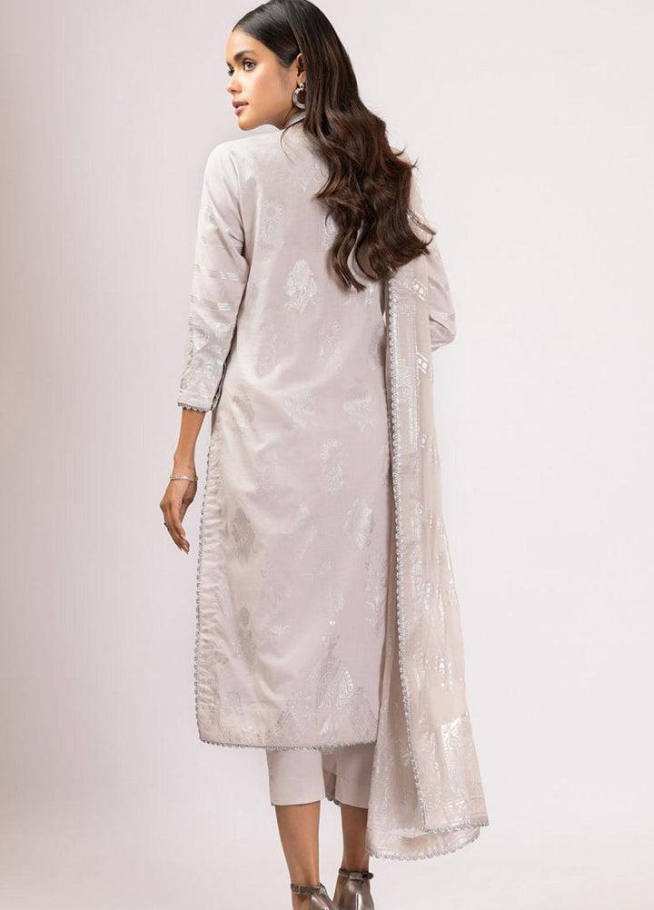 Al Karam Printed Lawn Suits Unstitched 3 Piece AK22S SS-13-22 Grey - Summer Collection