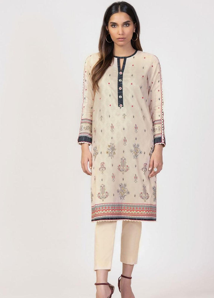 Al Karam Printed Lawn Suits Unstitched 2 Piece AK22S SS-23.1-22 Cream - Summer Collection