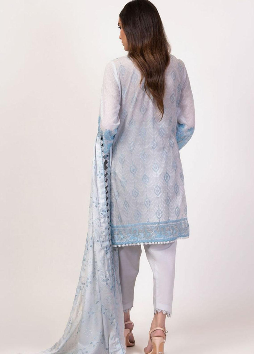 Al Karam Printed Lawn Suits Unstitched 3 Piece AK22S SS-5.1-22 Grey - Summer Collection