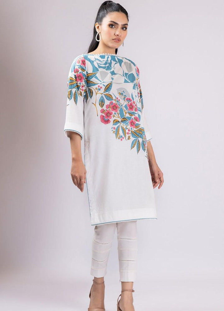 Al Karam Printed Lawn Suits Unstitched 2 Piece AK22S SS-51-22 White - Summer Collection