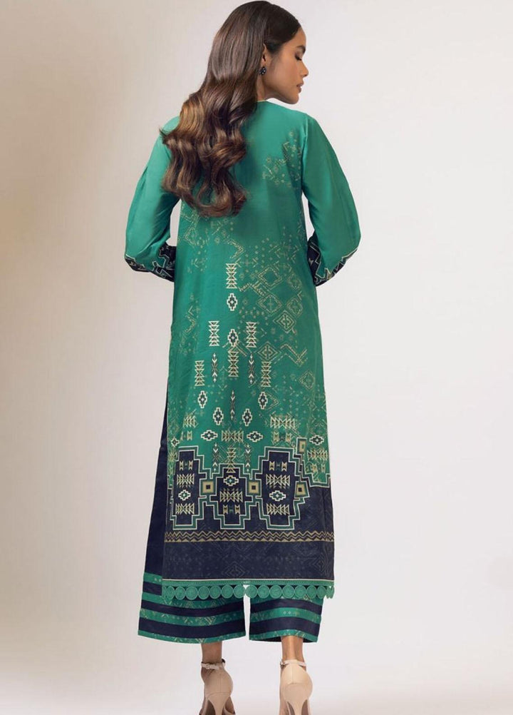 Al Karam Printed Lawn  Unstitched Kurti AK22S SS-57.1-22 Blue - Summer Collection
