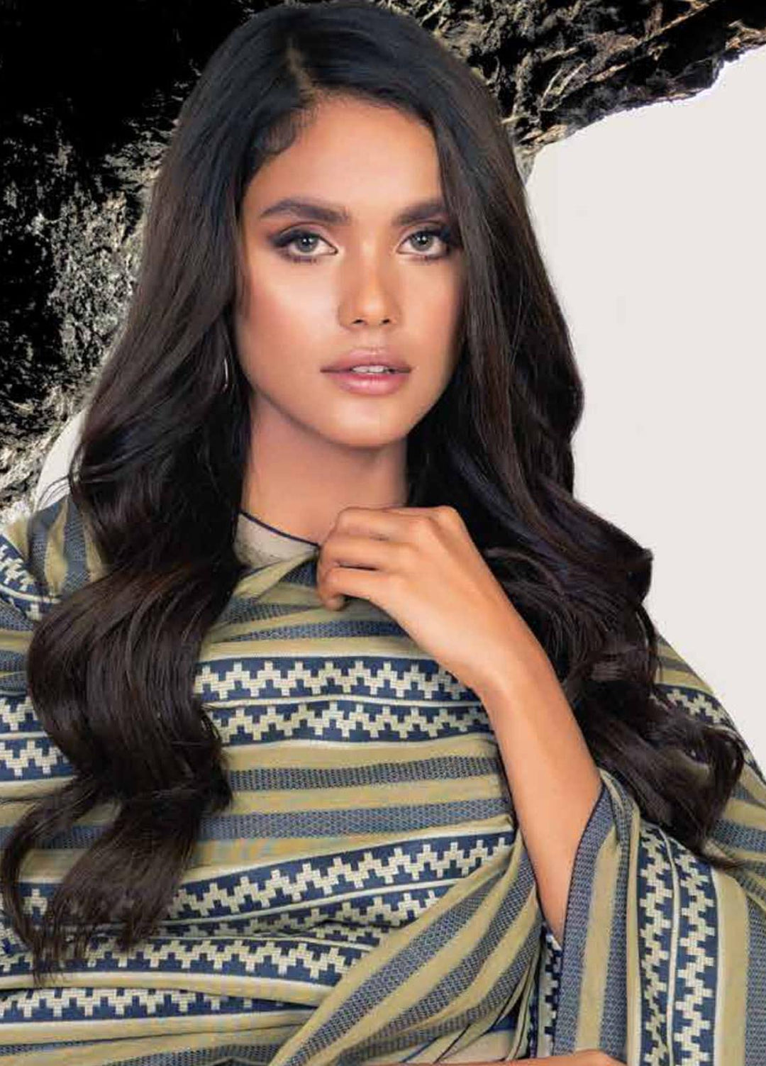 Al Karam Printed Khaddar Suits Unstitched 3 Piece AK21W FW-12.1-21 Biege - Winter Collection