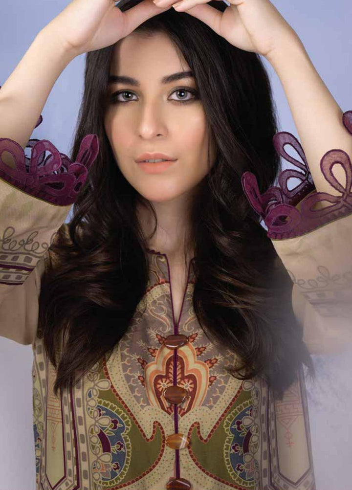 Al Karam Printed Viscose Suits Unstitched 2 Piece AK21W FW-33-21 Cream - Winter Collection