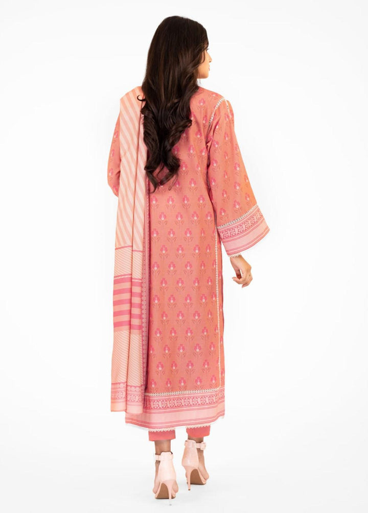 Al Karam Printed Khaddar Suits Unstitched 3 Piece AK22W FW-4.1-22-Pink - Winter Collection