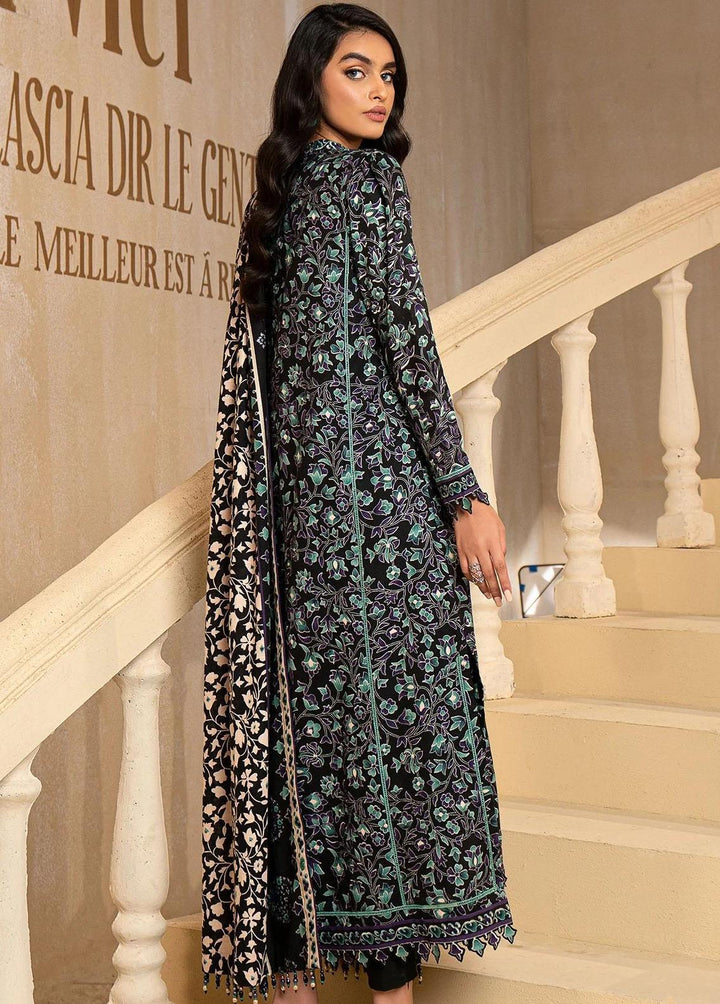 Al Karam Embroidered Khaddar Suits Unstitched 2 Piece AK22W FW-51.1-22-Black - Winter Collection