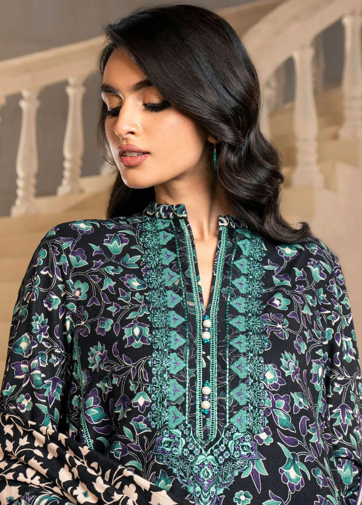 Al Karam Embroidered Khaddar Suits Unstitched 2 Piece AK22W FW-51.1-22-Black - Winter Collection