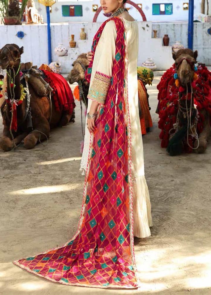 Bandhani By Al Zohaib Embroidered Lawn Suits Unstitched 3 Piece AZ21B 01 Phulkari - Summer Collection