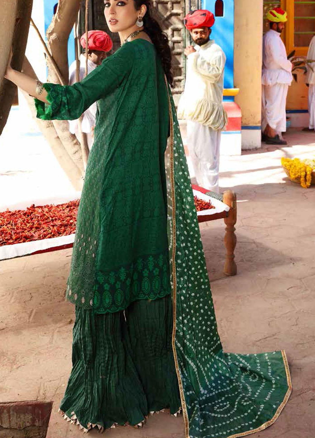 Bandhani By Al Zohaib Embroidered Lawn Suits Unstitched 3 Piece AZ21B 03A Anarkali - Summer Collection