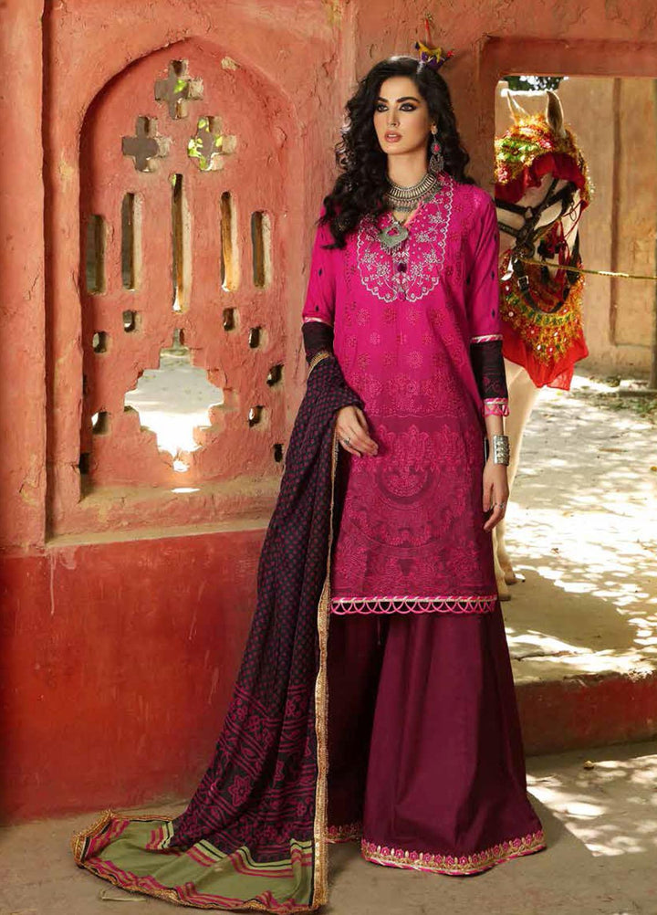 Bandhani By Al Zohaib Embroidered Lawn Suits Unstitched 3 Piece AZ21B 07 Mehak - Summer Collection