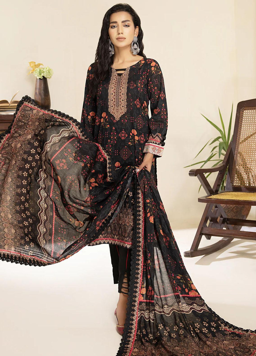 Al Zohaib Printed Lawn Suits Unstitched 3 Piece AZ23C D-02 - Summer Collection