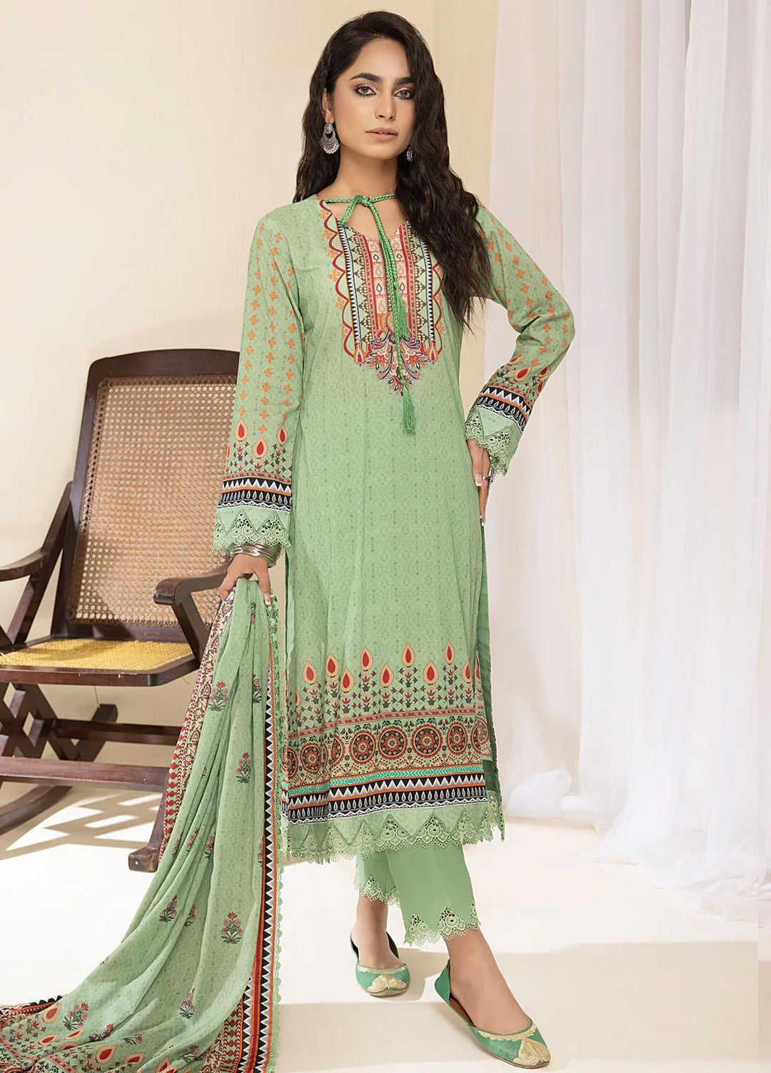 Al Zohaib Printed Lawn Suits Unstitched 3 Piece AZ23C D-03 - Summer Collection