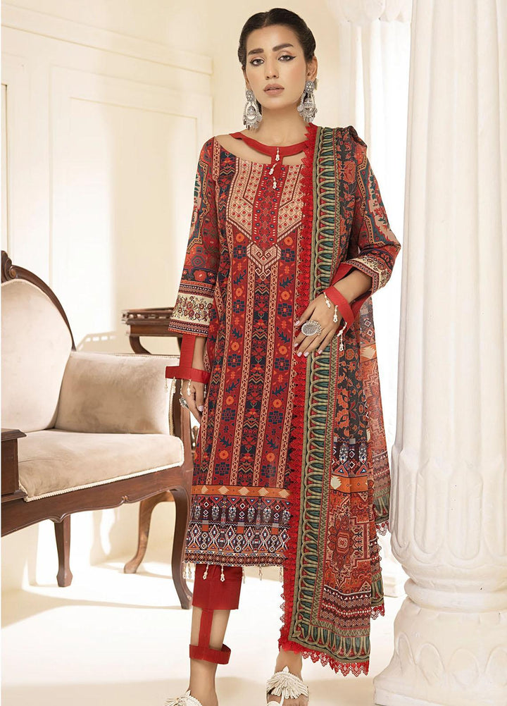 Al Zohaib Printed Lawn Suits Unstitched 3 Piece AZ23C D-07 - Summer Collection