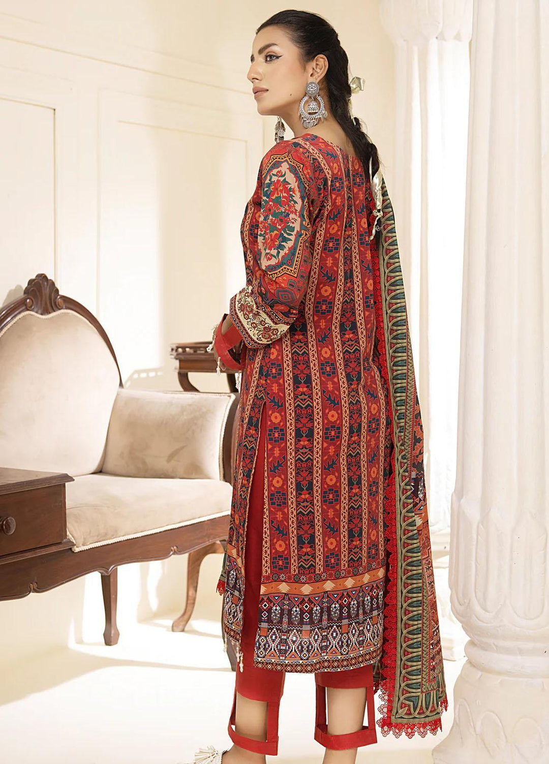 Al Zohaib Printed Lawn Suits Unstitched 3 Piece AZ23C D-07 - Summer Collection