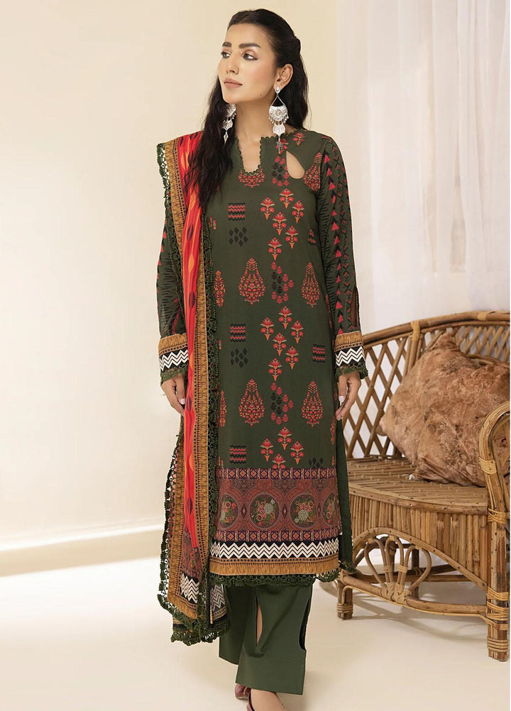 Al Zohaib Printed Lawn Suits Unstitched 3 Piece AZ23C D-09 - Summer Collection