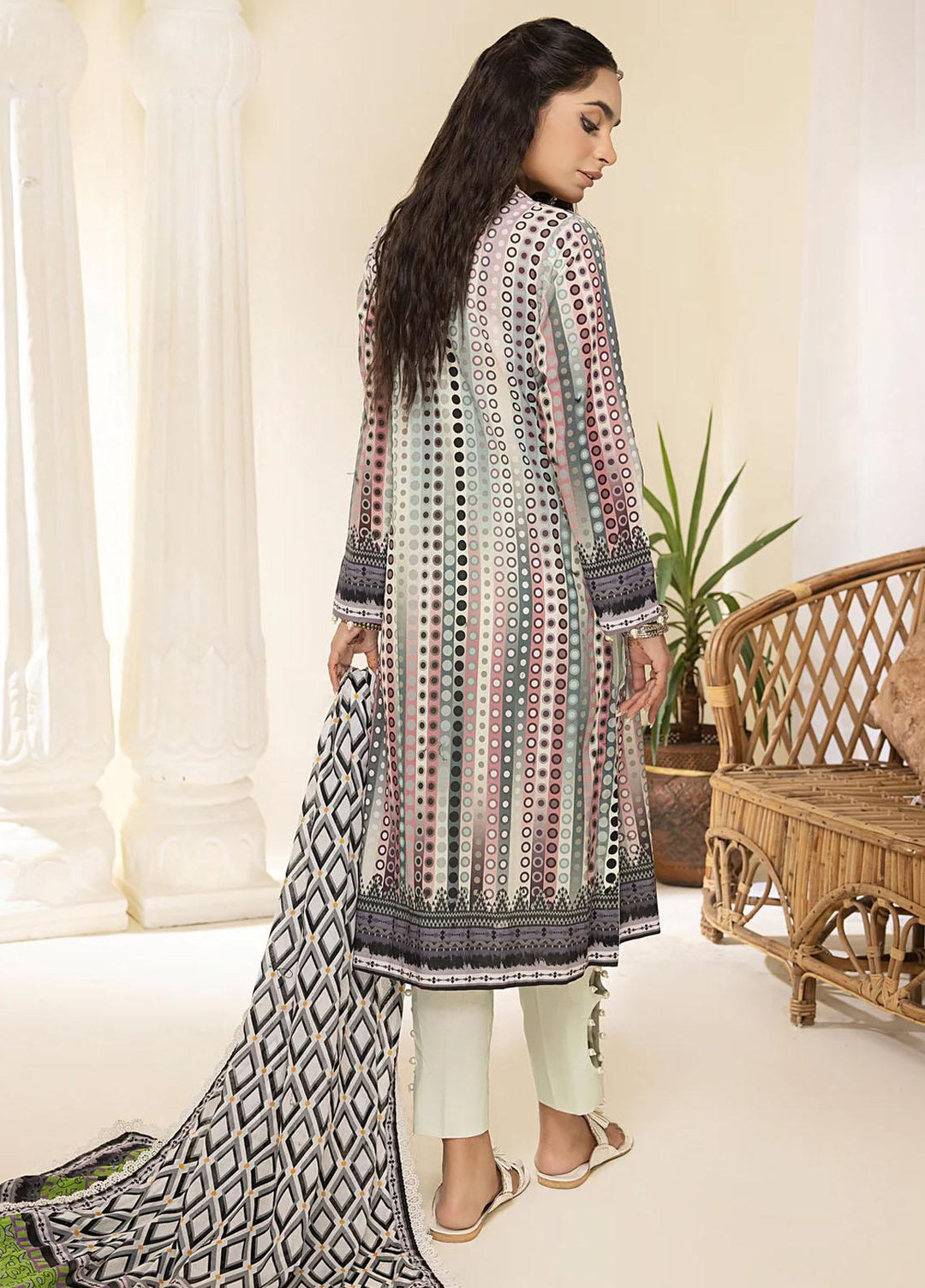 Al Zohaib Printed Lawn Suits Unstitched 3 Piece AZ23C D-13 - Summer Collection