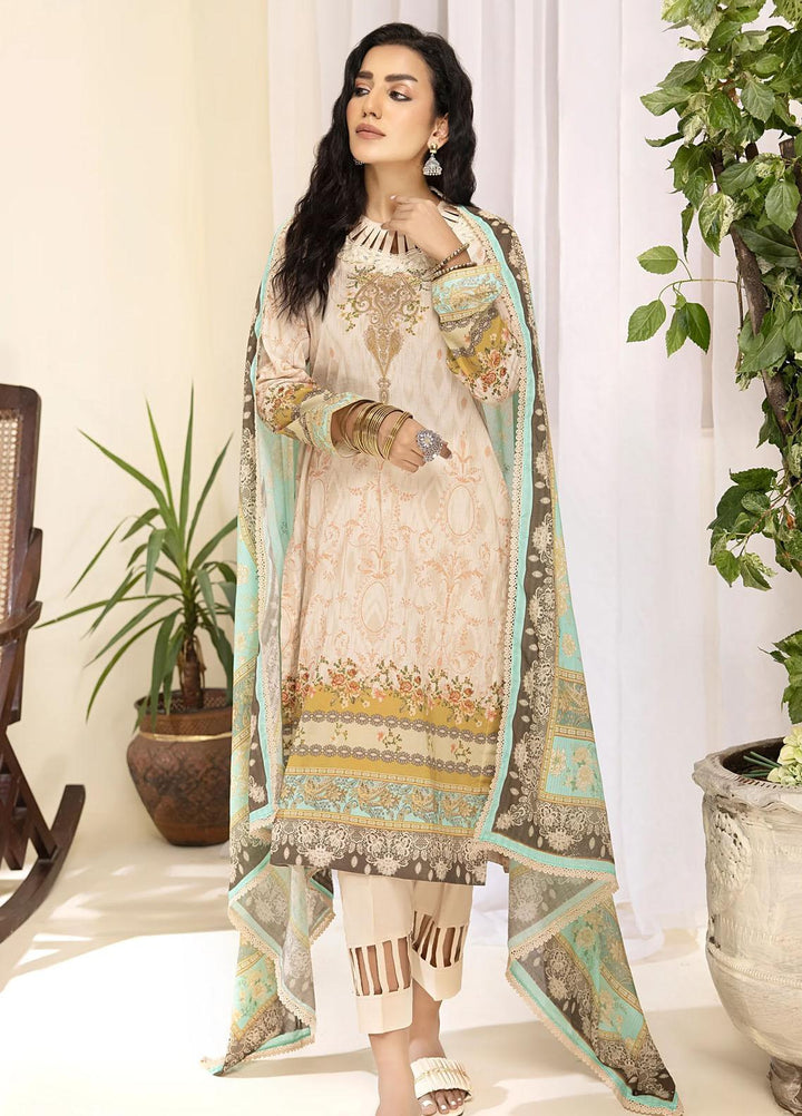 Al Zohaib Printed Lawn Suits Unstitched 3 Piece AZ23C D-15 - Summer Collection