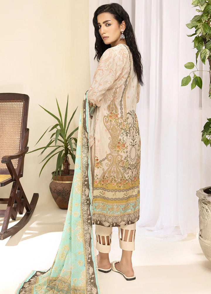 Al Zohaib Printed Lawn Suits Unstitched 3 Piece AZ23C D-15 - Summer Collection