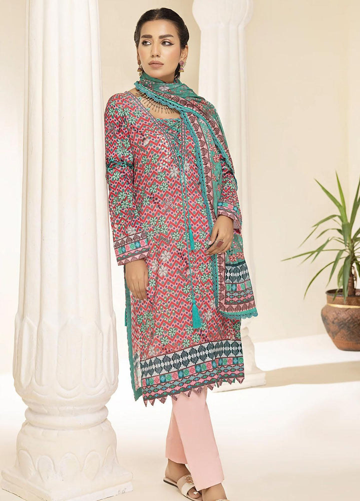Al Zohaib Printed Lawn Suits Unstitched 3 Piece AZ23C D-18 - Summer Collection