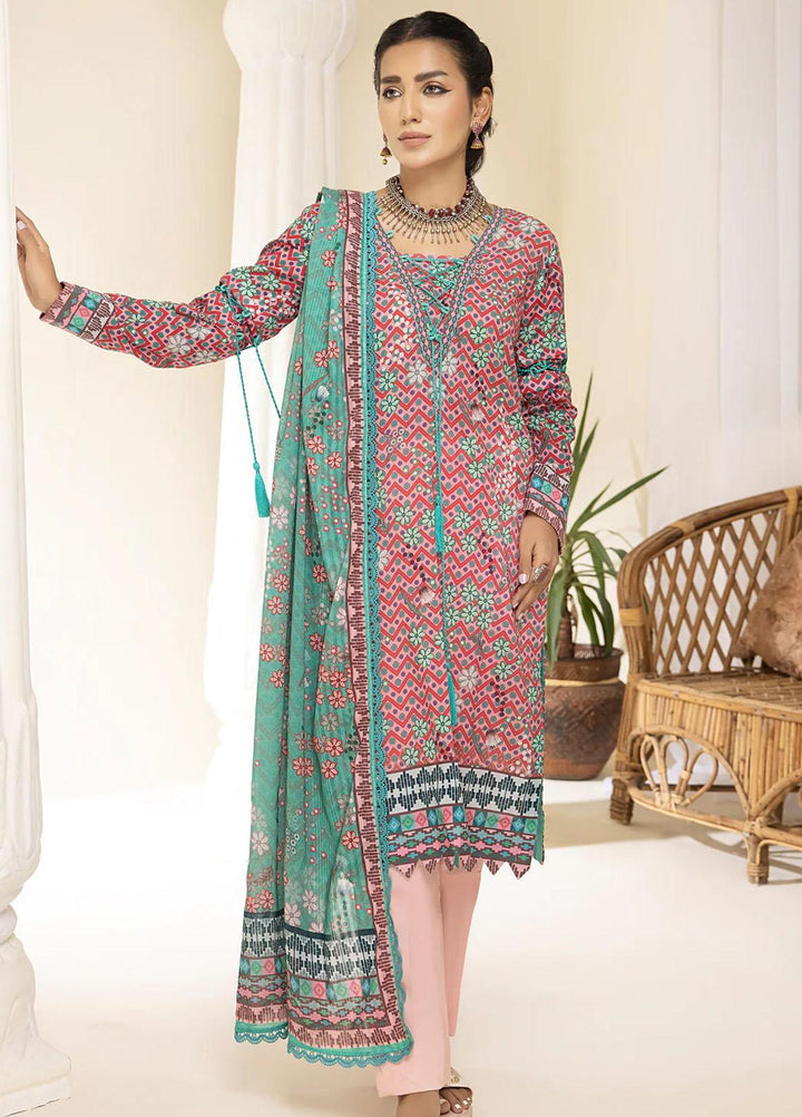 Al Zohaib Printed Lawn Suits Unstitched 3 Piece AZ23C D-18 - Summer Collection