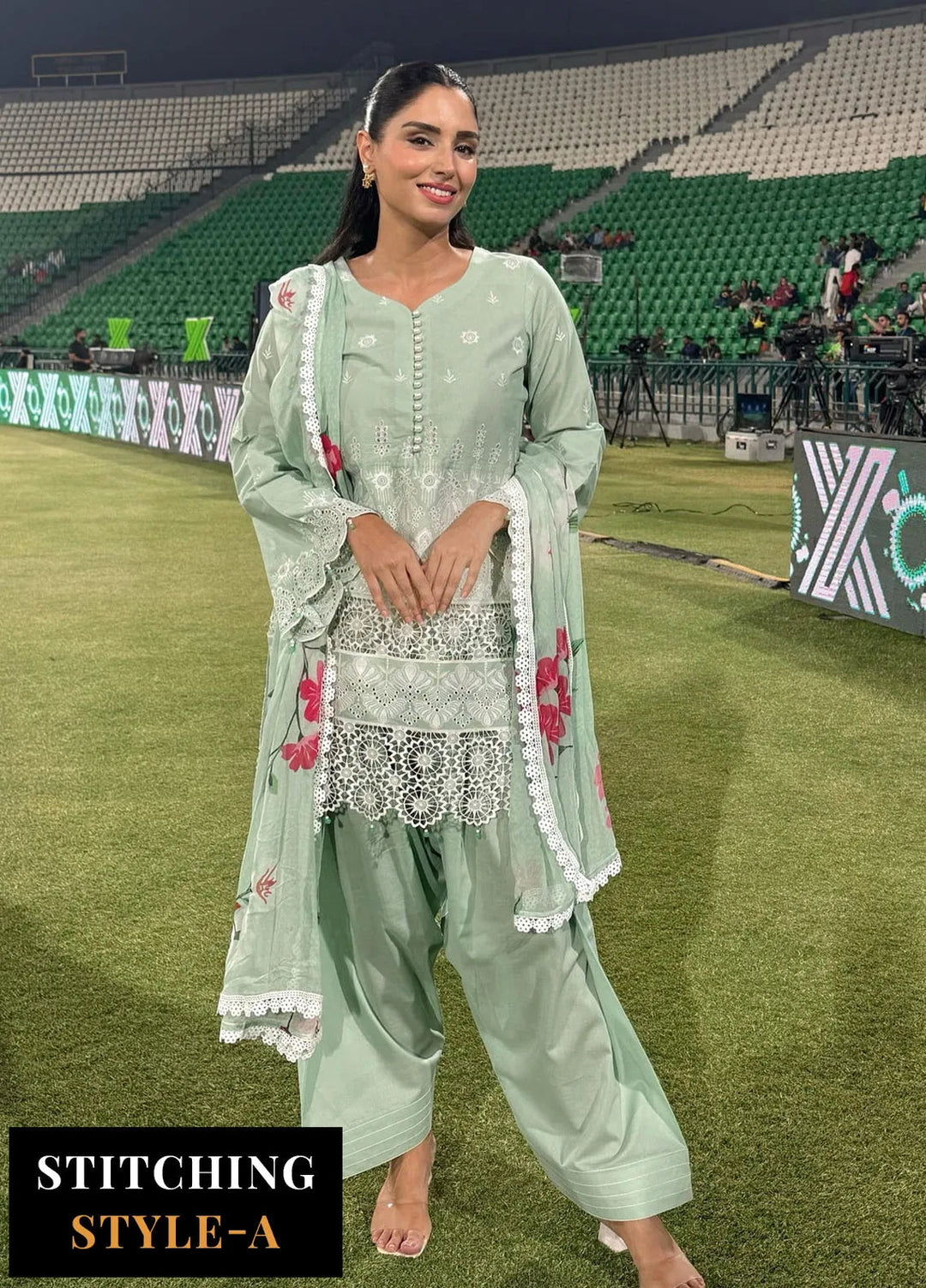 Al Zohaib Embroidered Schiffly Suits Unstitched 3 Piece AZ25LK D-01 - Summer Collection