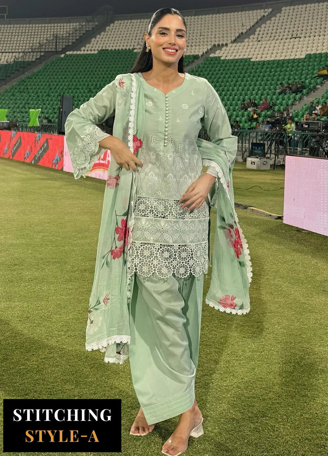 Al Zohaib Embroidered Schiffly Suits Unstitched 3 Piece AZ25LK D-01 - Summer Collection