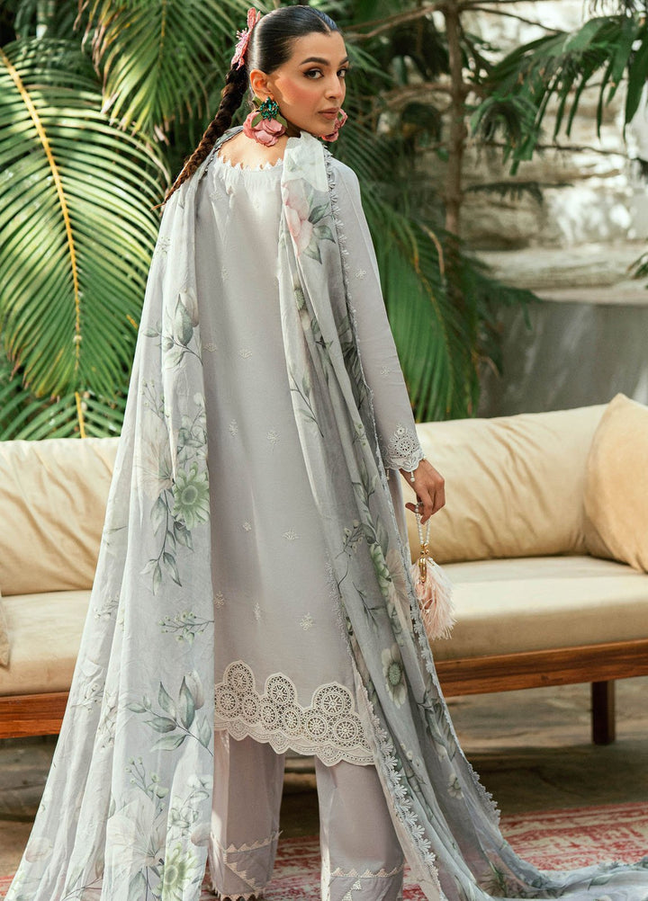 Al Zohaib Embroidered Schiffly Suits Unstitched 3 Piece AZ25LK D-04 - Summer Collection
