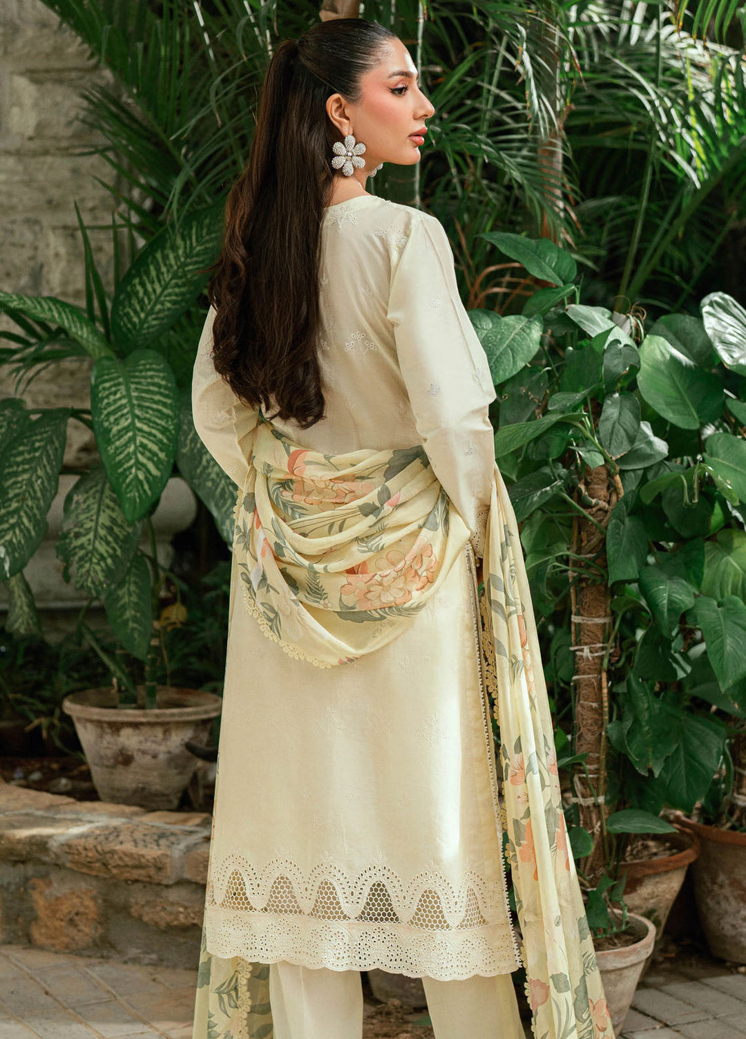 Al Zohaib Embroidered Schiffly Suits Unstitched 3 Piece AZ25LK D-05 - Summer Collection