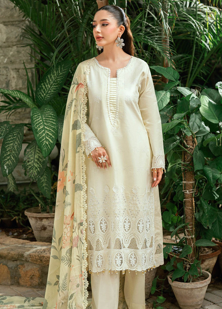 Al Zohaib Embroidered Schiffly Suits Unstitched 3 Piece AZ25LK D-05 - Summer Collection