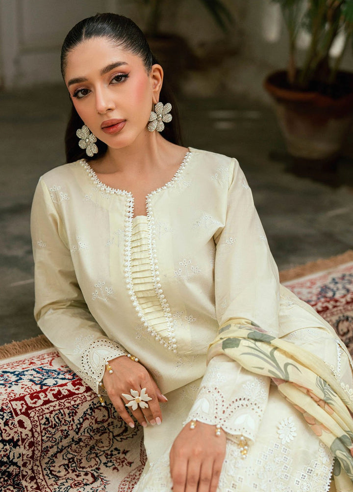Al Zohaib Embroidered Schiffly Suits Unstitched 3 Piece AZ25LK D-05 - Summer Collection