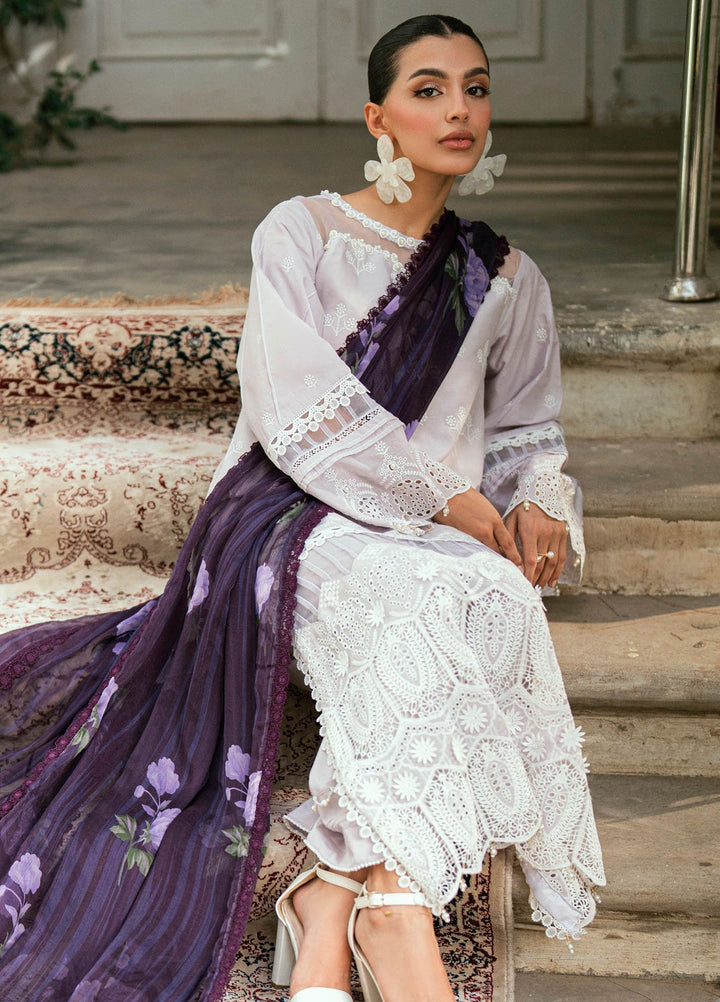 Al Zohaib Embroidered Schiffly Suits Unstitched 3 Piece AZ25LK D-06 - Summer Collection