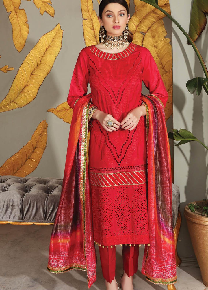 Festive Hues By Al Zohaib Embroidered Lawn Suits Unstitched 3 Piece AZ21FH 03 - Festive Collection