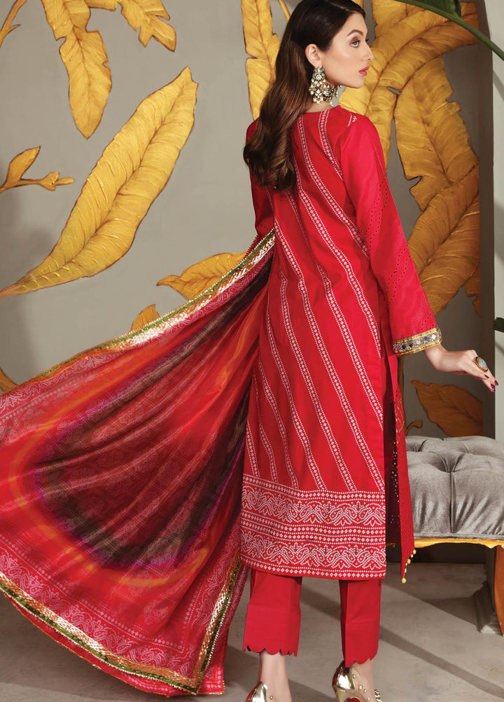 Festive Hues By Al Zohaib Embroidered Lawn Suits Unstitched 3 Piece AZ21FH 03 - Festive Collection