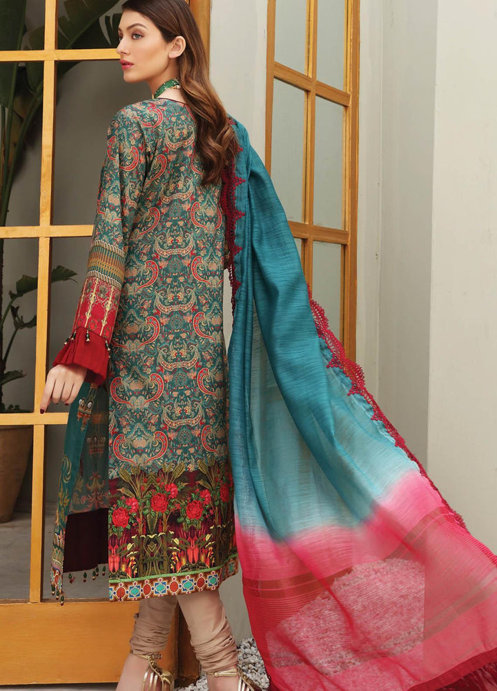Festive Hues By Al Zohaib Embroidered Lawn Suits Unstitched 3 Piece AZ21FH 05 - Festive Collection