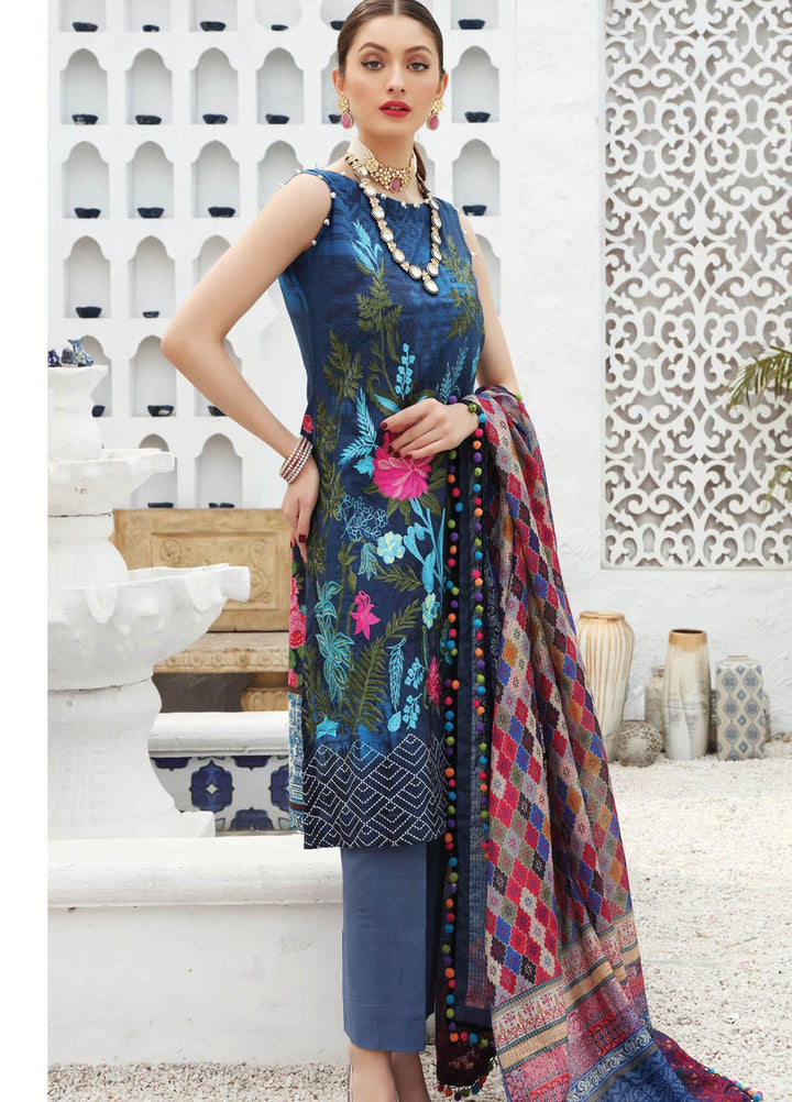 Festive Hues By Al Zohaib Embroidered Lawn Suits Unstitched 3 Piece AZ21FH 07 - Festive Collection