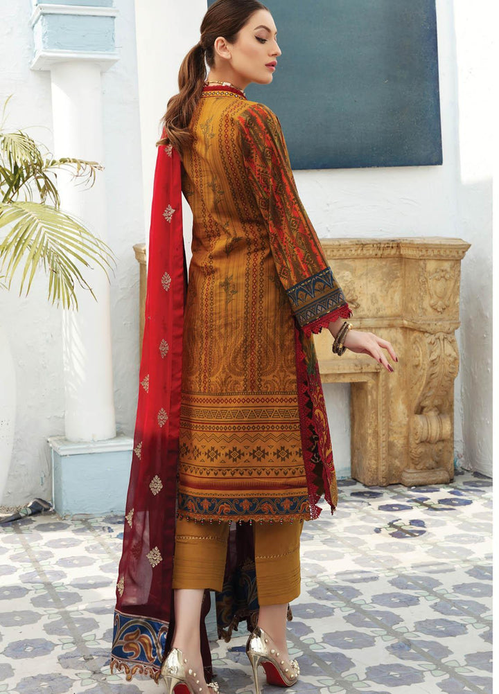 Festive Hues By Al Zohaib Embroidered Lawn Suits Unstitched 3 Piece AZ21FH 10 - Festive Collection