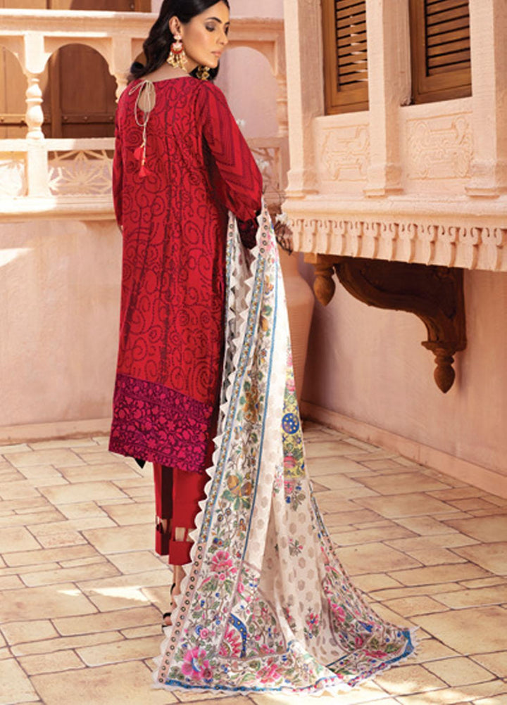 Festive Hues By Al Zohaib Embroidered Lawn Suits Unstitched 3 Piece AZ21-FH2 01 - Summer Collection