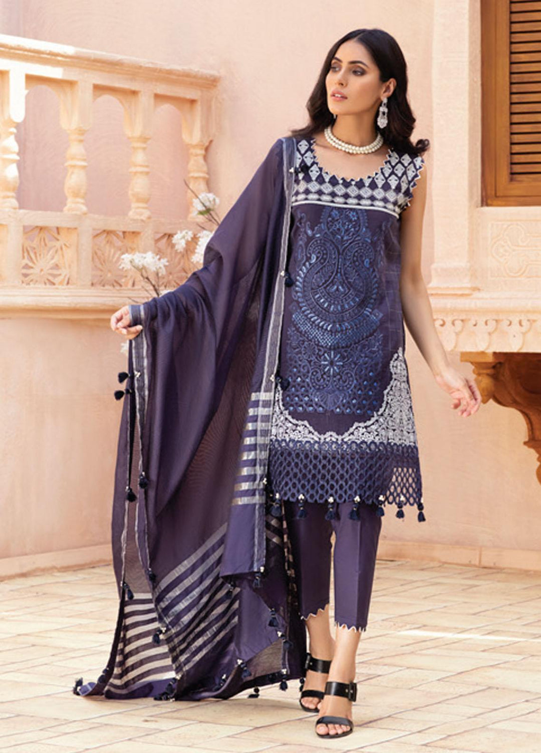 Festive Hues By Al Zohaib Embroidered Lawn Suits Unstitched 3 Piece AZ21-FH2 02 - Summer Collection