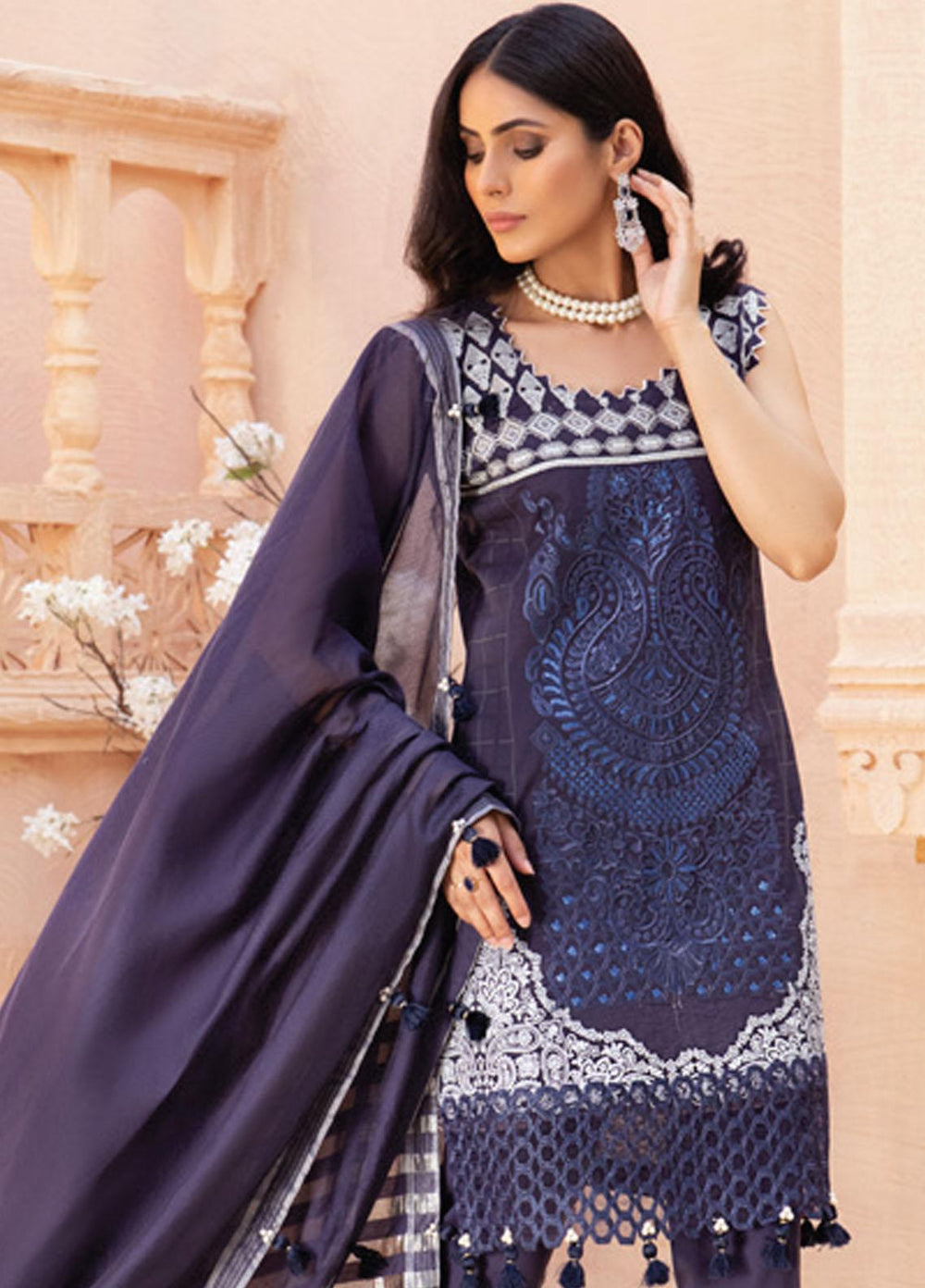 Festive Hues By Al Zohaib Embroidered Lawn Suits Unstitched 3 Piece AZ21-FH2 02 - Summer Collection