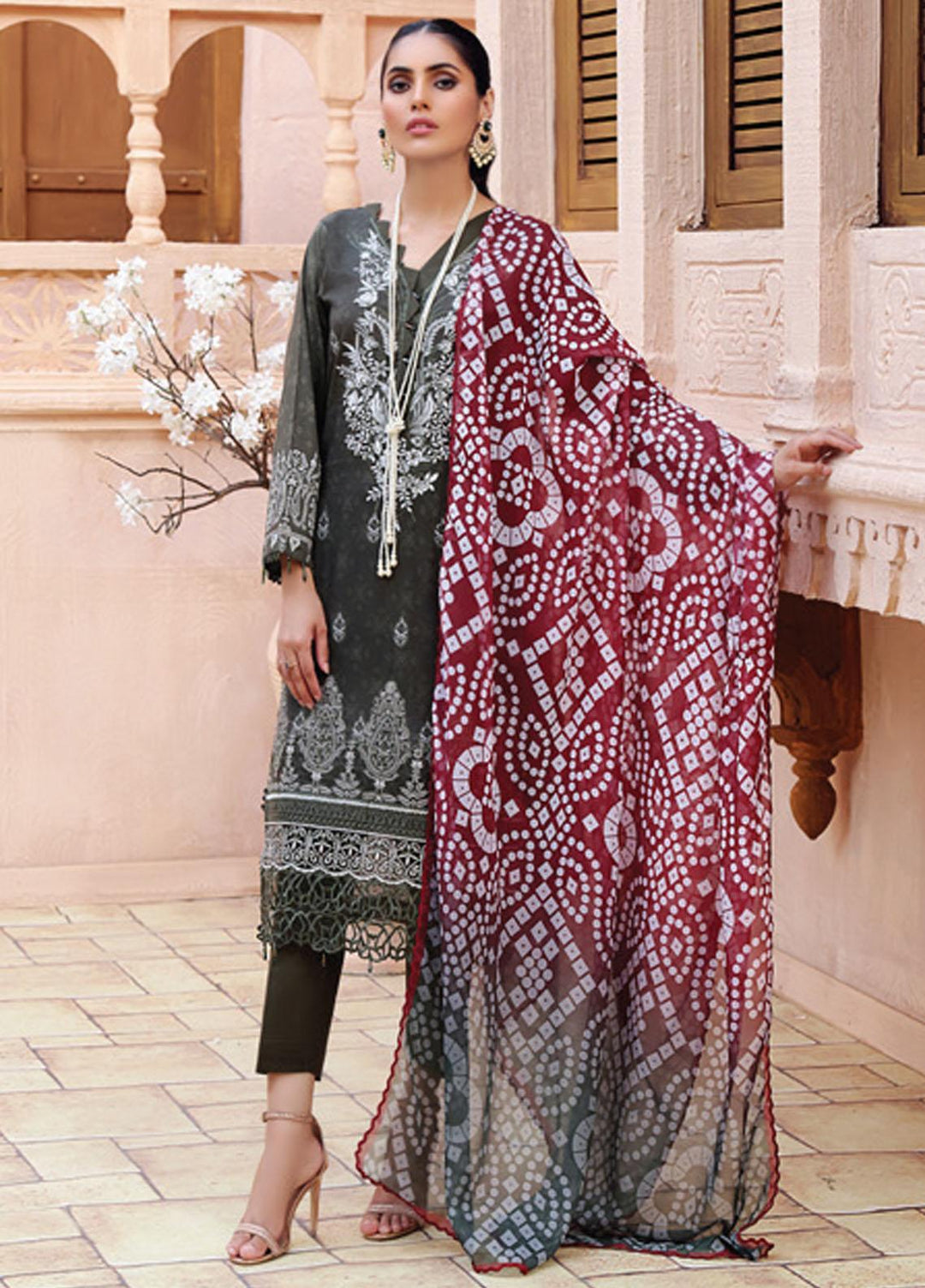 Festive Hues By Al Zohaib Embroidered Lawn Suits Unstitched 3 Piece AZ21-FH2 07 - Summer Collection